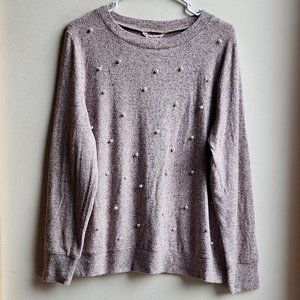 Juicy Couture Pink/Gray Super Soft Pearl Beaded C… - image 1